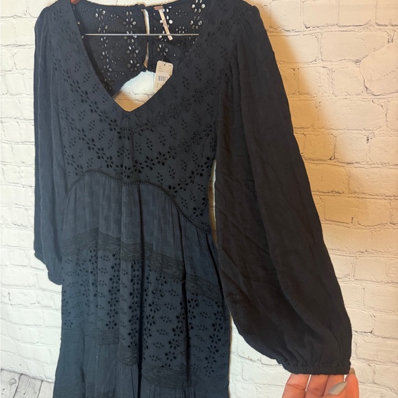 Free People Mockingbird Maxi Dress in Black NWT Size Small - Picture 6 of 16